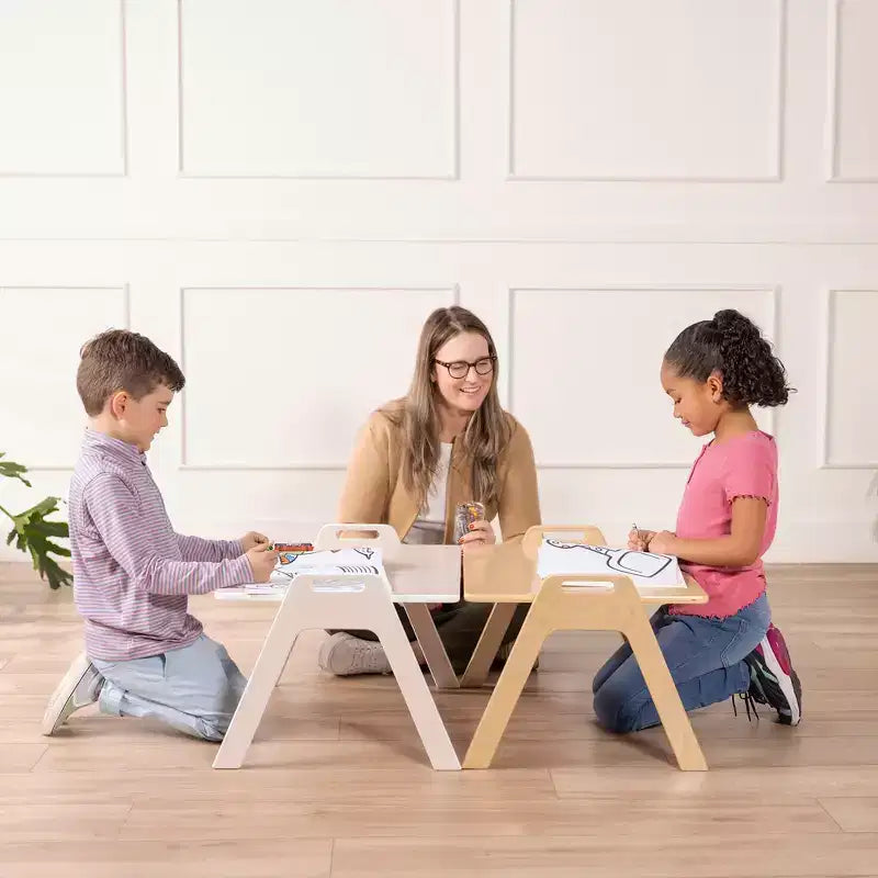 Table d'activités Montessori pour enfants, pupitre portable en contreplaqué de bouleau