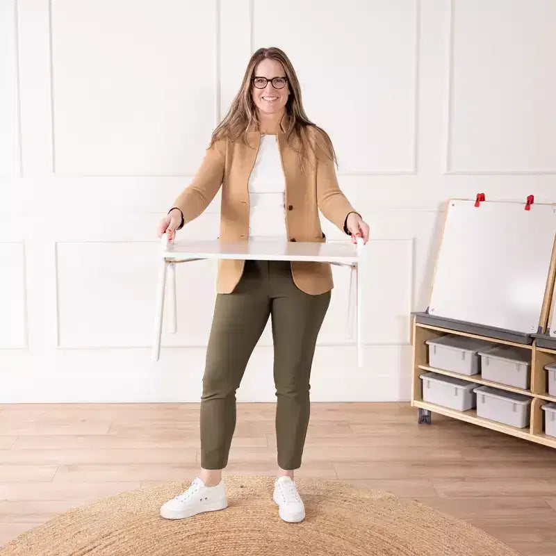 Table d'activités Montessori pour enfants, pupitre portable en contreplaqué de bouleau