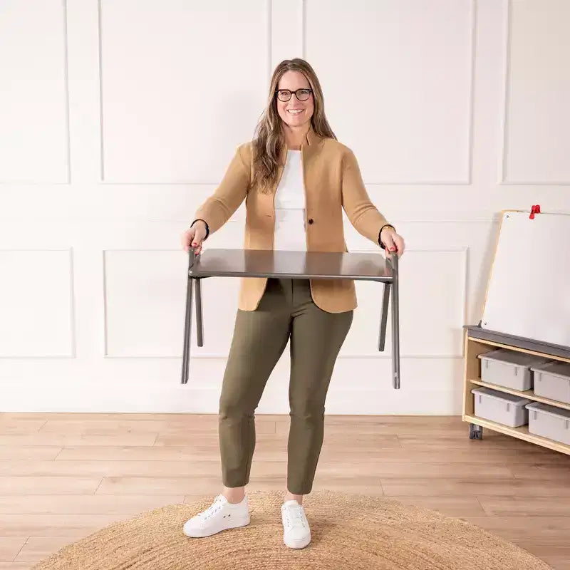 Table d'activités Montessori pour enfants, pupitre portable en contreplaqué de bouleau
