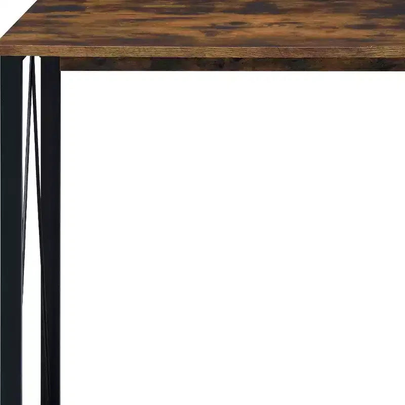 Bureau de travail marron et noir de 119 cm