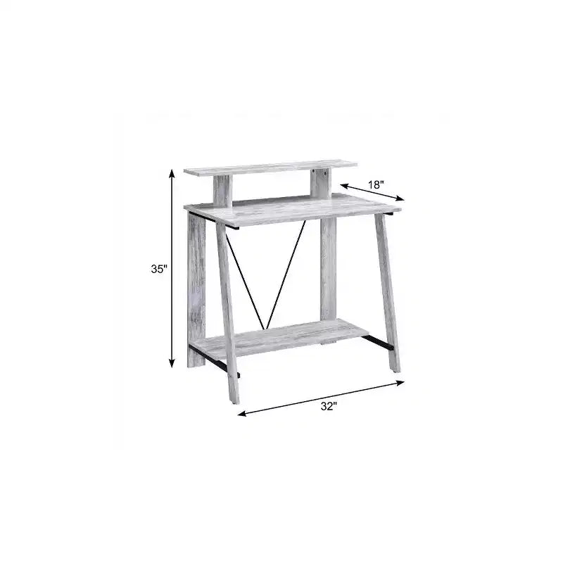Bureau de style ancien blanc de 32 po