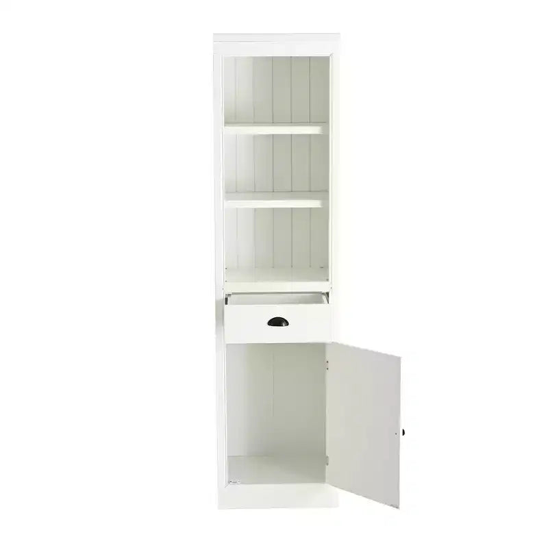 Bibliothèque sur pied de 75 po, étagère en bois à 5 niveaux avec étagères ouvertes et armoire, garde-manger organisateur en bois, meuble de rangement d'exposition pour le bureau