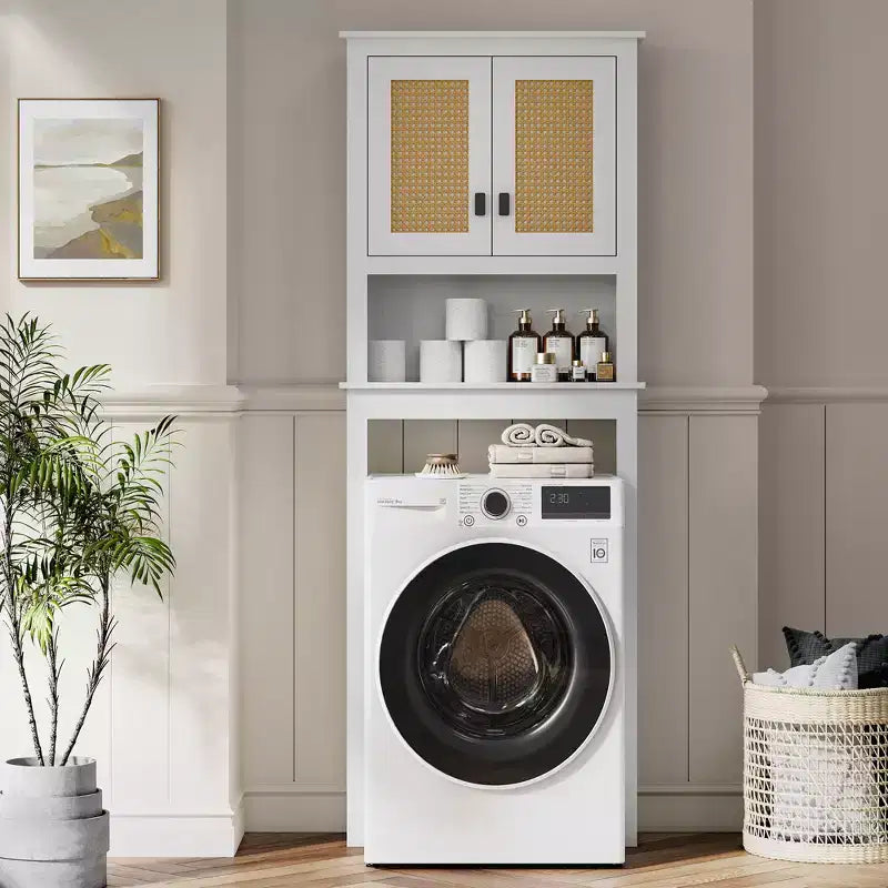 Meuble de rangement pour toilettes, organiseur de salle de bain de style ferme au-dessus des toilettes, meuble de rangement pour toilettes en bois autoportant avec étagère réglable, pour salle de bain