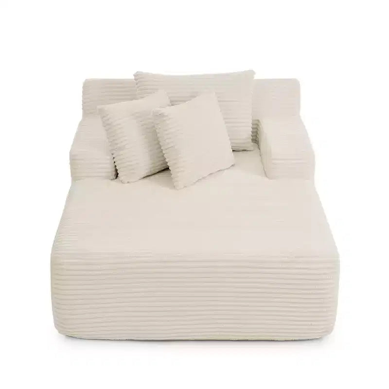Fauteuil inclinable rembourré paresseux, chaise longue de loisirs, aucun assemblage requis