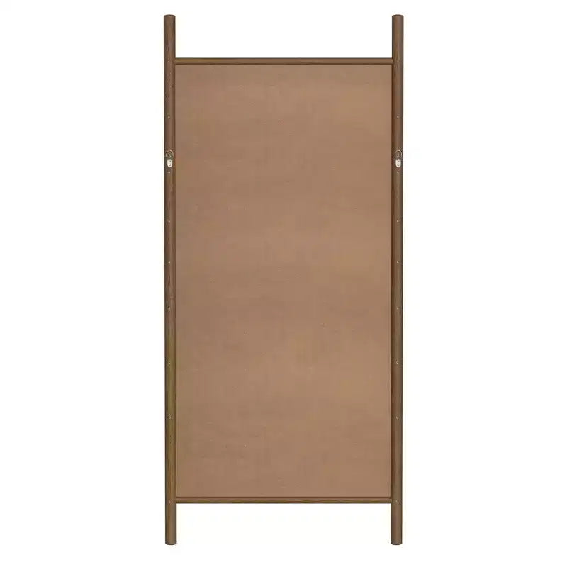 Miroir rectangulaire psyché en bois massif marron 71x31 pouces (sans support)