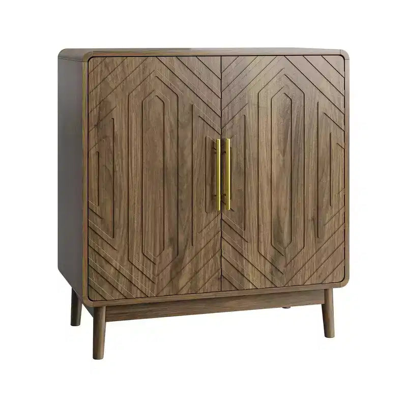 31 pouces Buffet Vaisselier, Meuble de bar à café d'appoint avec étagère réglable, Table console d'entrée, Armoire de sol pour cuisine salon