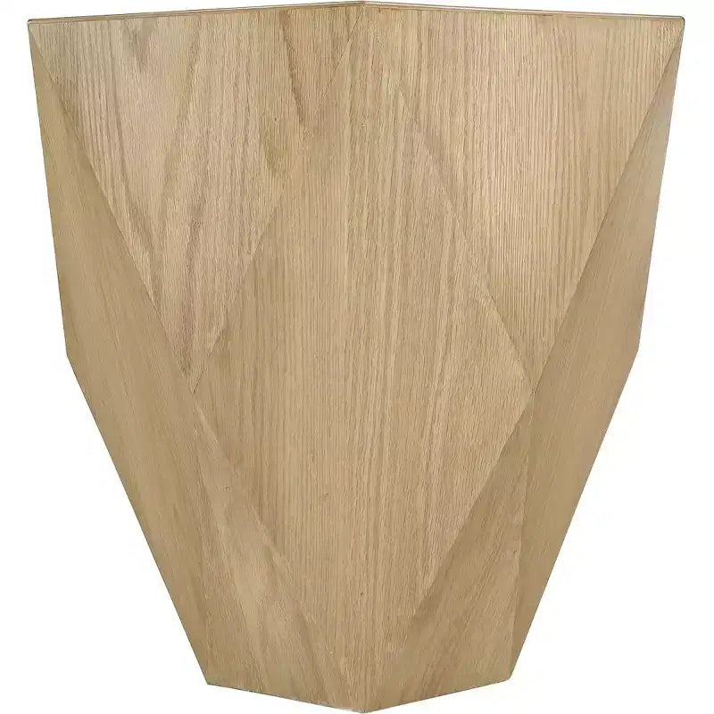 Table d'appoint en forme de losange, placage de chêne, finition brun foncé