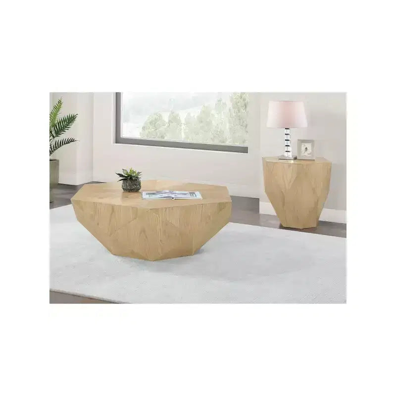 Table d'appoint en forme de losange, placage de chêne, finition brun foncé