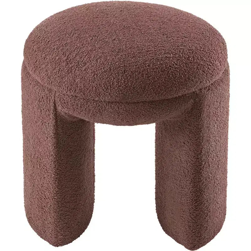 Ottoman/Tabouret en Tissu Fausse Fourrure Sherpa