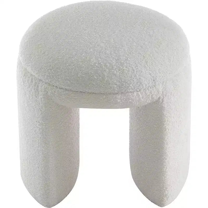 Ottoman/Tabouret en Tissu Fausse Fourrure Sherpa