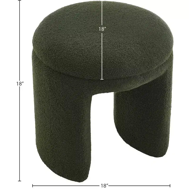Ottoman/Tabouret en Tissu Fausse Fourrure Sherpa