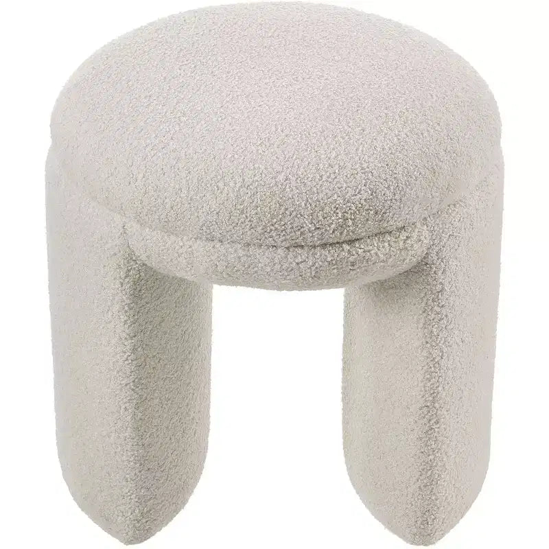 Ottoman/Tabouret en Tissu Fausse Fourrure Sherpa