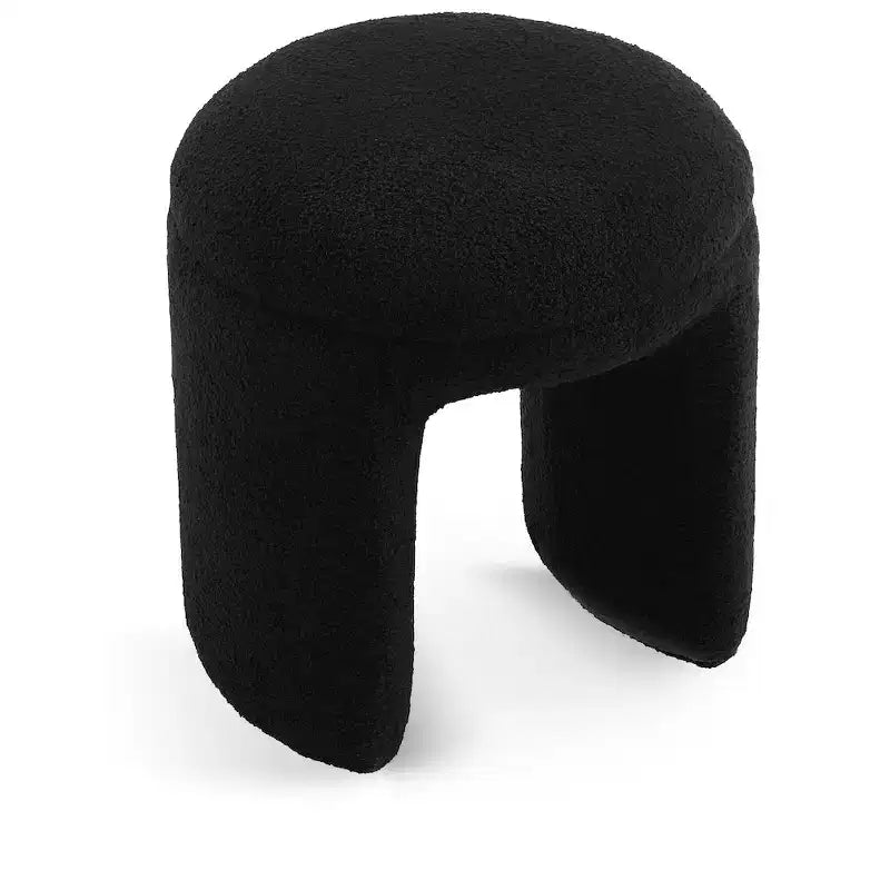 Ottoman/Tabouret en Tissu Fausse Fourrure Sherpa
