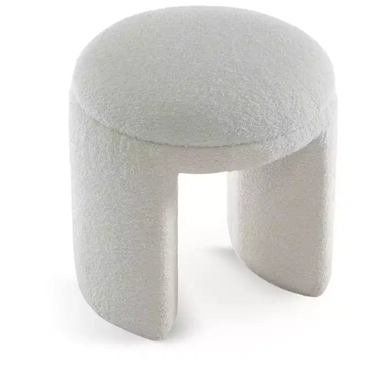 Ottoman/Tabouret en Tissu Fausse Fourrure Sherpa