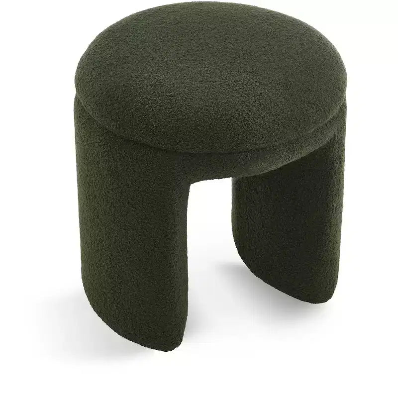 Ottoman/Tabouret en Tissu Fausse Fourrure Sherpa